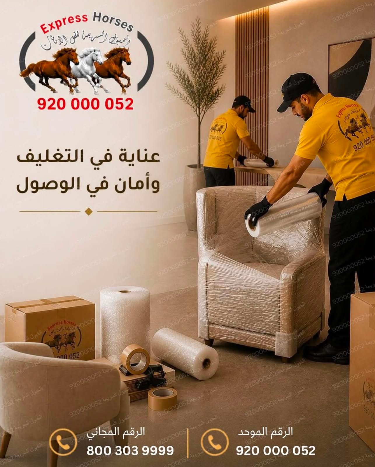 شركة الخيول السريعة لنقل الاثاث