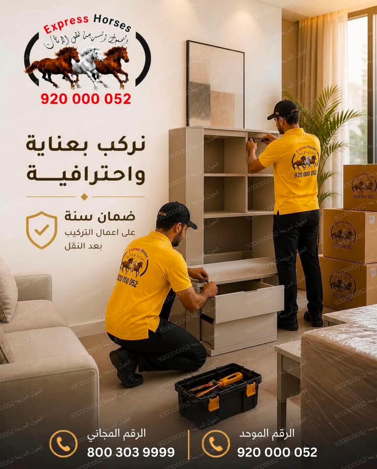 شركة الخيول السريعة لنقل الاثاث